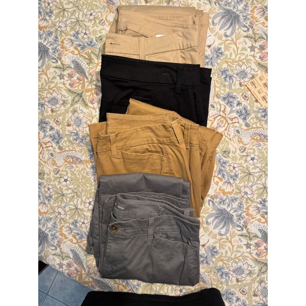 4 pair bundle - Old Navy boot-cut khaki chinos  - 8 short
